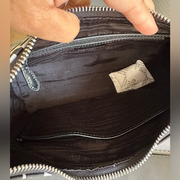 Kate Spade Sam Icon Modernist Hearts Jacquard Shoulder Bag, Cream Black, NWT - Picture 13 of 15